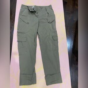 Diane Von Furstenberg Olive Cargo Joggers
